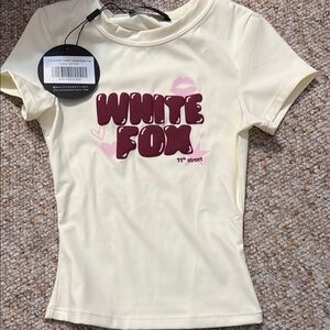 White Fox Cream Graphic Tee